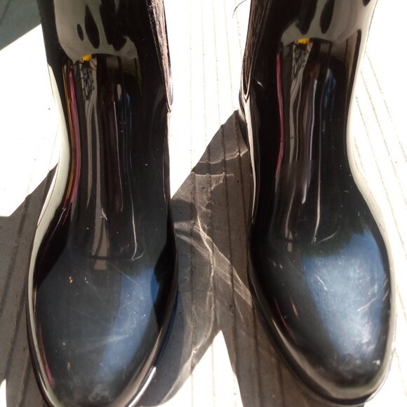 Women’s Rain Boots – Size 10 – Black & Brown – Gently Used - Picture 2 of 3